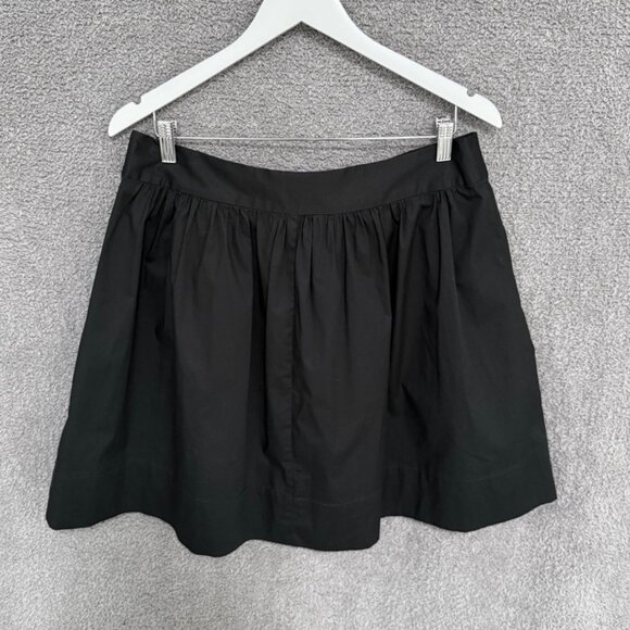 Banana Republic Stretch Cotton Poplin Circle Skirt Black Size 12 NWT - Picture 6 of 8